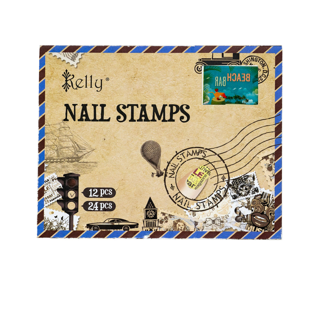 Kelly Nail Stickers - Nail Stamps Beach Birds Flowers NTS03-C