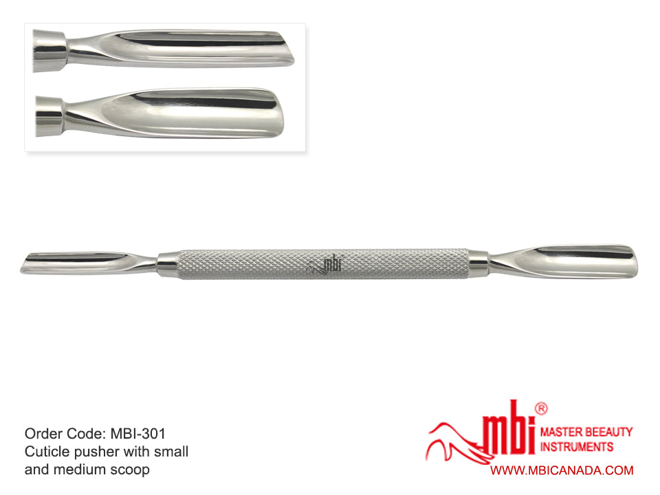 Cuticle Pusher With Small and Medium Scoop - MBI-301