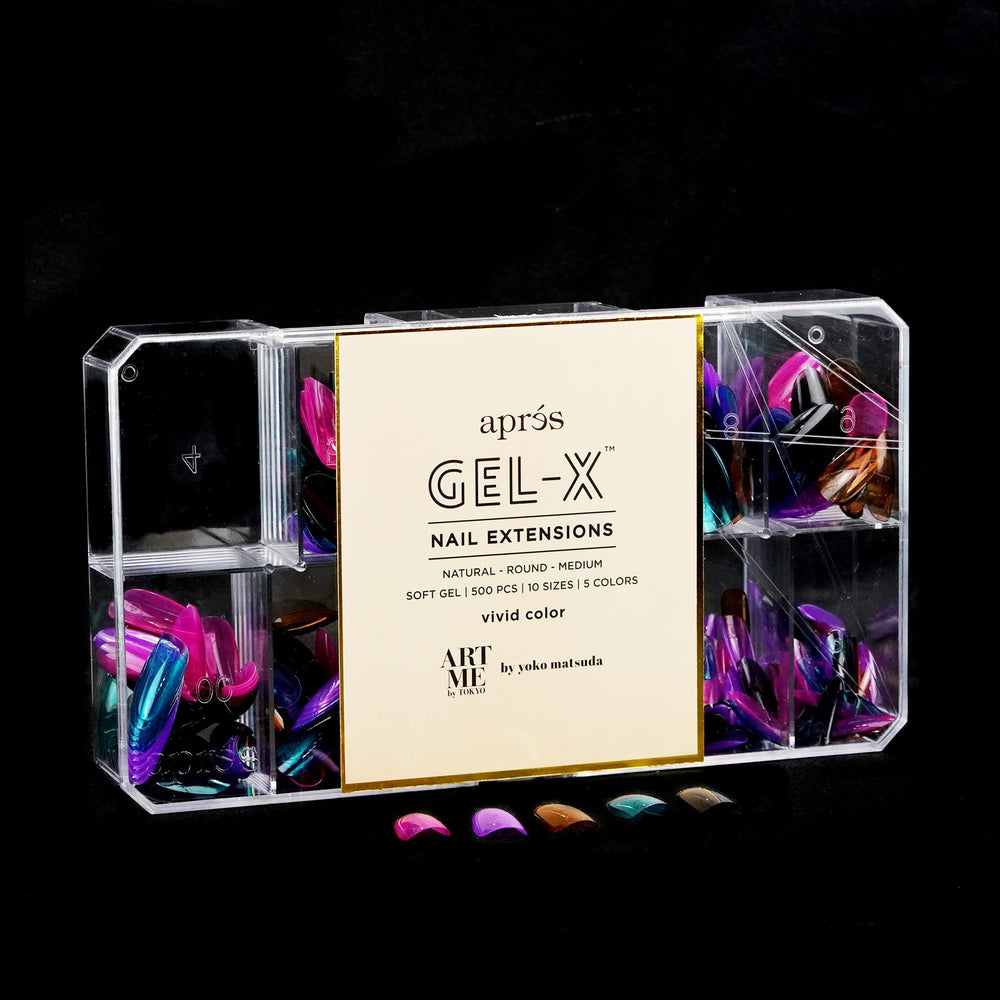 ArtMe x Aprés Gel-X Tips - Vivid Color - Natural Round Medium