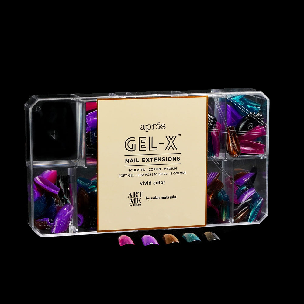 ArtMe x Aprés Gel-X Tips - Vivid Color - Sculpted Coffin Medium