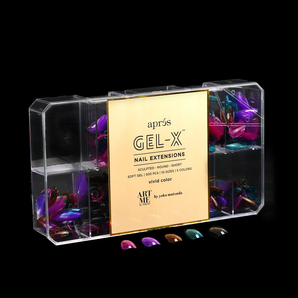 ArtMe x Aprés Gel-X Tips - Vivid Color - Sculpted Round Short