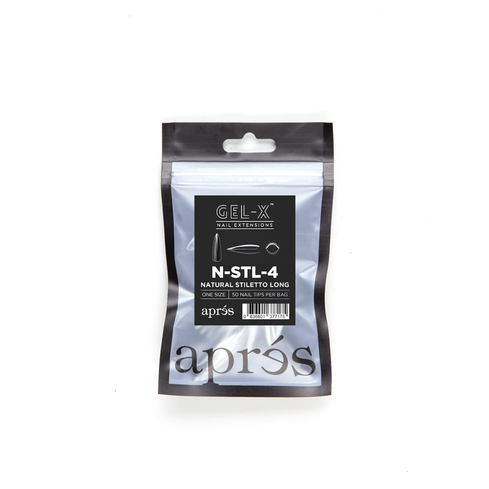 Gel-X Tips Refill Bags Natural Stiletto Long
